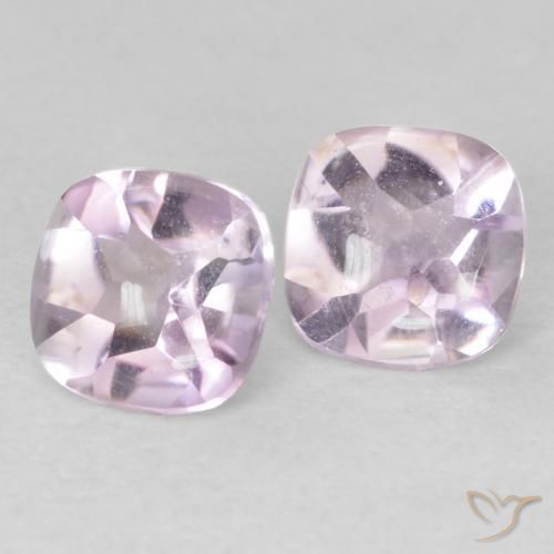 1.08 ct natürliche Lila-Rosa Weiß Amethyst-Edelsteine, Kissen, Transparent