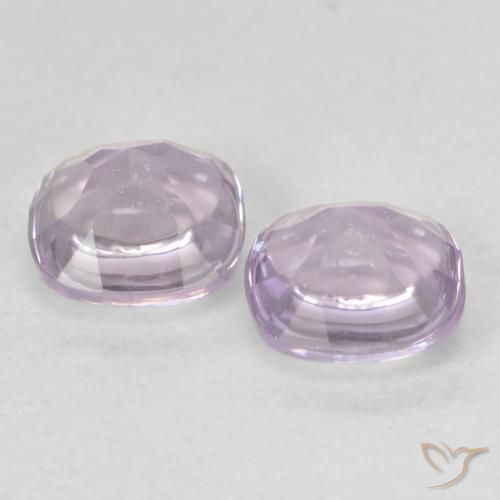1.08 ct natürliche Lila-Rosa Weiß Amethyst-Edelsteine, Kissen, Transparent