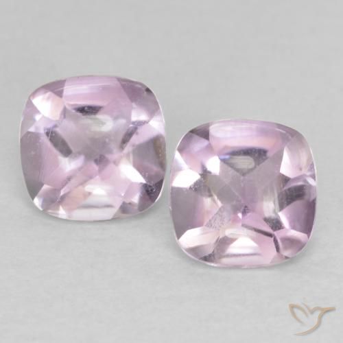 1.05ctw Natürlicher Lila-Rosa Weiß Amethyst, Kissen, Transparent