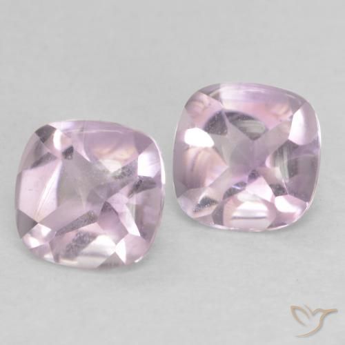 1.05 ct natürliche Lila-Rosa Weiß Amethyst-Edelsteine, Kissen, Transparent