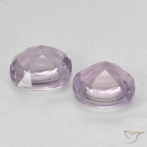 1.05 ct natürliche Lila-Rosa Weiß Amethyst-Edelsteine, Kissen, Transparent