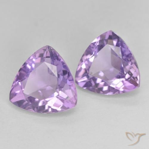 5.31 ct natürliche hellviolett Amethyst-Edelsteine, Trillion, VVS-VS