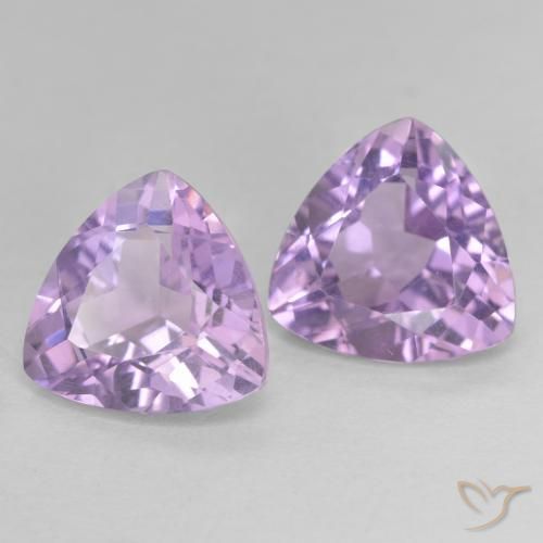 5.66 ct natürliche Mittelrosa Violett Amethyst-Edelsteine, Trillion, VVS-VS