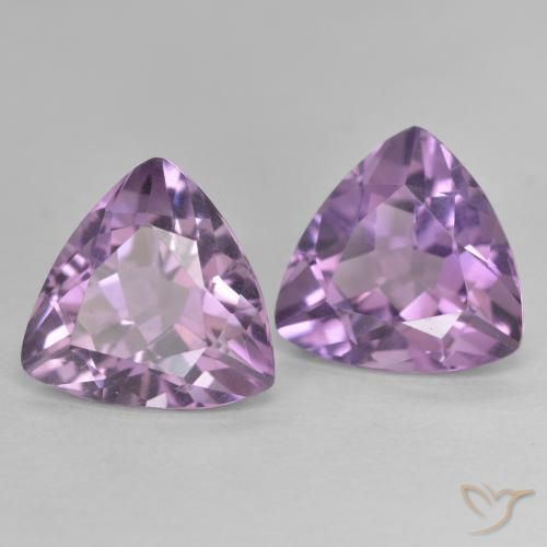 5.47 ct natürliche Rosaig-violett Amethyst-Edelsteine, Trillion, VVS-VS
