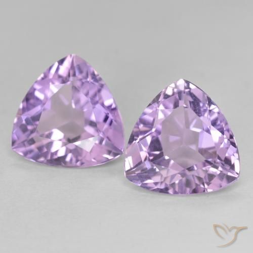 5.55ctw Natürlicher Rosaig-violett Amethyst, Trillion, VVS-VS