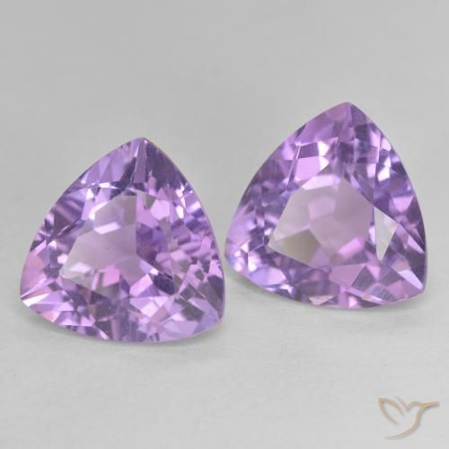 5.73 ct natürliche Mittelviolett Amethyst-Edelsteine, Trillion, VVS-VS
