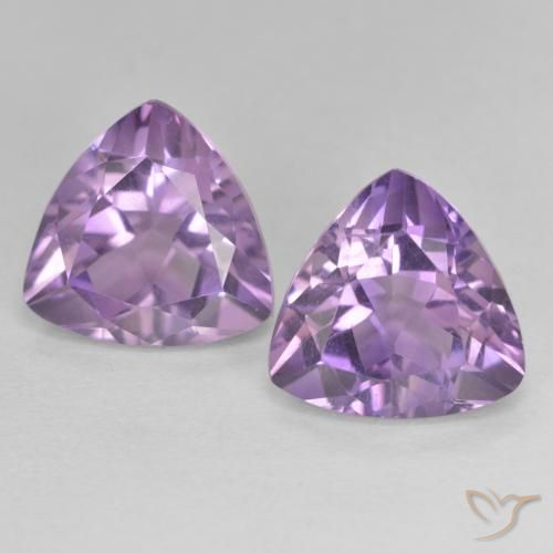 5.71ctw Natürlicher Mittelrosa Violett Amethyst, Trillion, VVS-VS, Photo A