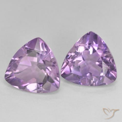 5.71 ct natürliche Mittelrosa Violett Amethyst-Edelsteine, Trillion, VVS-VS
