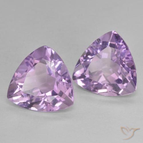 5.78 ct natürliche Mittelrosa Violett Amethyst-Edelsteine, Trillion, VVS-VS