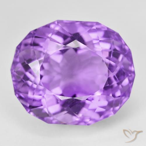 24.84ct Natürlicher Lebhaftes Violett Amethyst, Oval, VVS-VS
