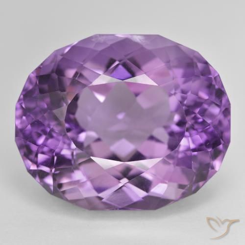 37.96ct Natürlicher Lilaisch-violett Amethyst, Oval, VVS-VS