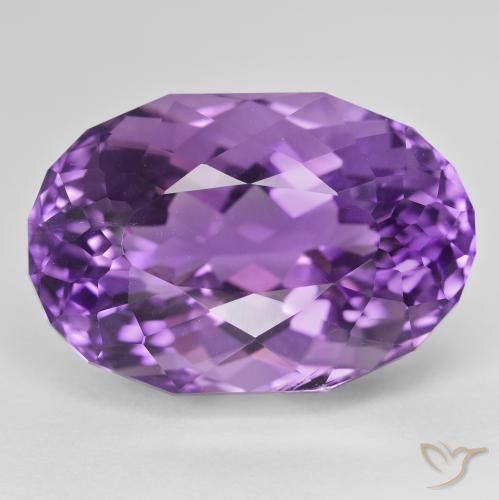 31.99ct Natürlicher Intensives Violett Amethyst, Oval, VVS-VS