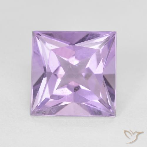 2.25ct Natürlicher Mittelrosa Violett Amethyst, Quadrat, VS