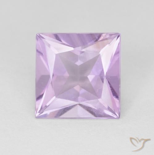 1.84ct Natürlicher Hellrosa Violett Amethyst, Quadrat, VS