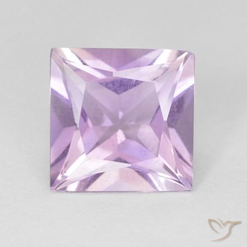 2.08ct Natürlicher Hellrosa Violett Amethyst, Quadrat, VS