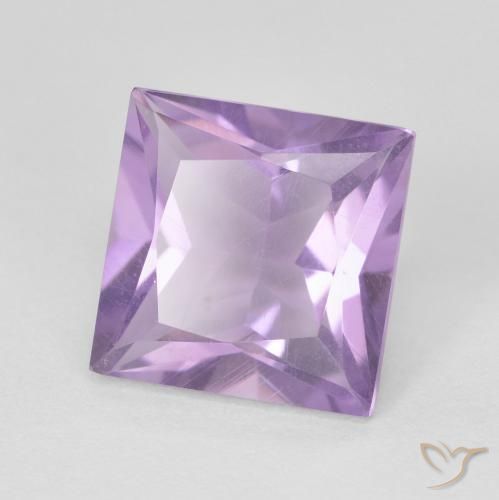 9,17 ctw natürlicher Hellrosa Violett Amethyst, Quadrat, VVS