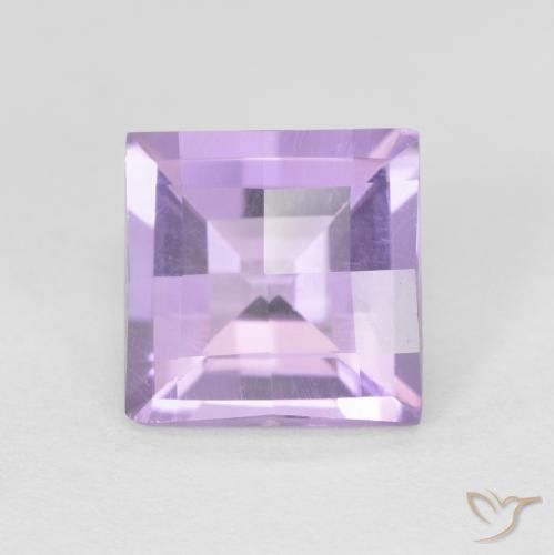 1.38ct Natürlicher Hellrosa Violett Amethyst, Quadrat, VVS-VS