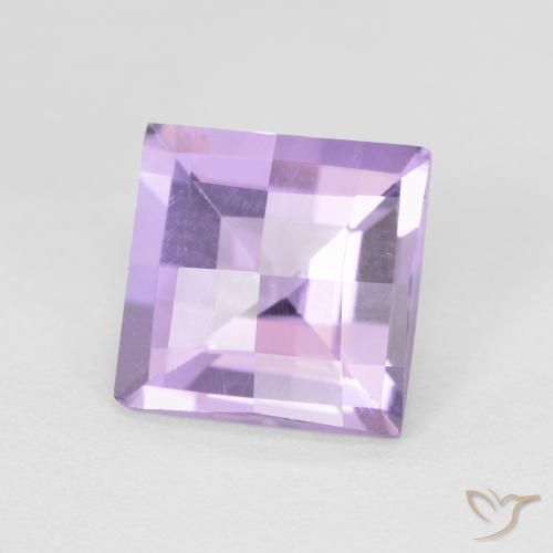 9,17 ctw natürlicher Hellrosa Violett Amethyst, Quadrat, VVS-VS