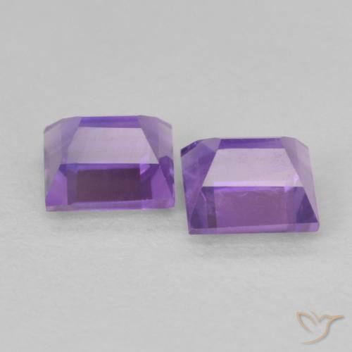 0.85 ct natürliche Intensives Violett Amethyst-Edelsteine, Quadrat, VS