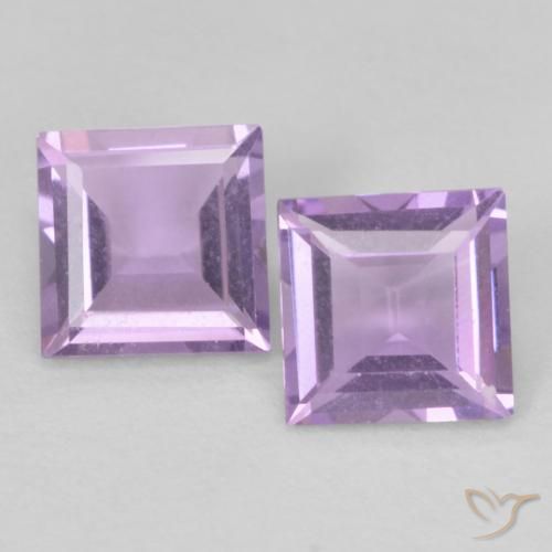 0.94ctw Natürlicher Hellrosa Violett Amethyst, Quadrat, VVS