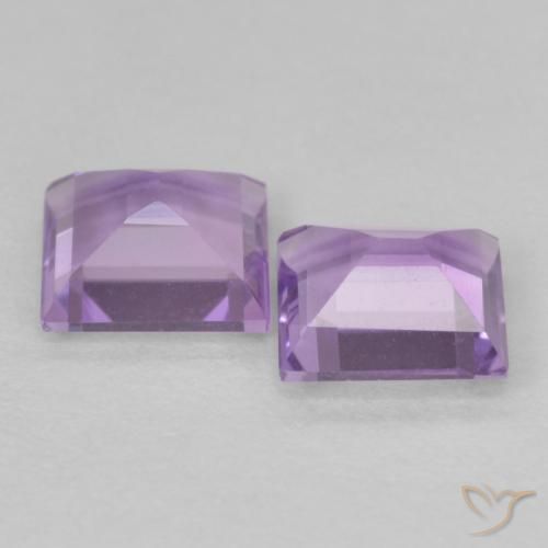 0.94 ct natürliche Hellrosa Violett Amethyst-Edelsteine, Quadrat, VVS