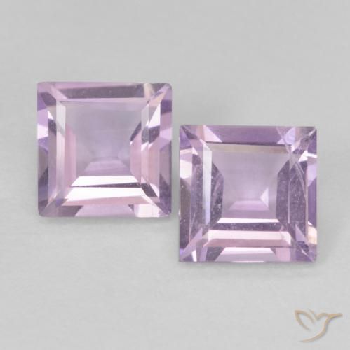 1.05ctw Natürlicher Hellrosa Violett Amethyst, Quadrat, VS