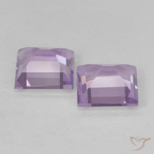 1.05 ct natürliche Hellrosa Violett Amethyst-Edelsteine, Quadrat, VS