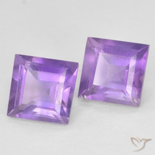 0.94 ct natürliche Intensives Violett Amethyst-Edelsteine, Quadrat, VS