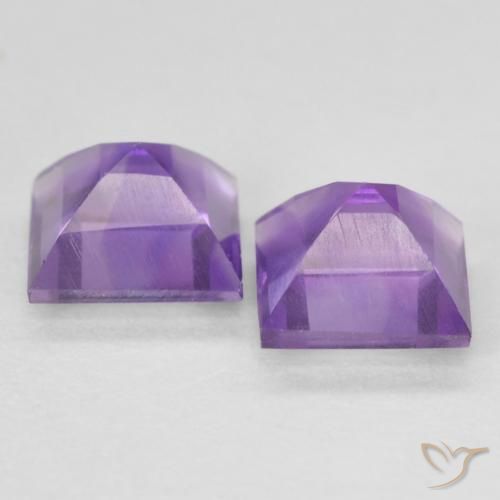 0.94 ct natürliche Intensives Violett Amethyst-Edelsteine, Quadrat, VS