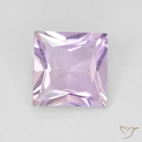 1.35ct Natürlicher Hellrosa Violett Amethyst, Quadrat, VS