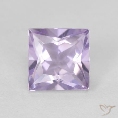 0.66ct Natürlicher hellviolett Amethyst, Quadrat, VVS-VS