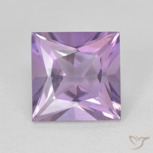 2.09ct Natürlicher Mittelrosa Violett Amethyst, Quadrat, VVS-VS