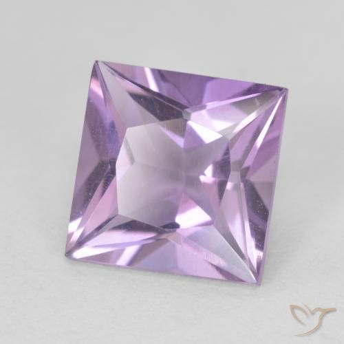 9,17 ctw natürlicher Mittelrosa Violett Amethyst, Quadrat, VVS-VS