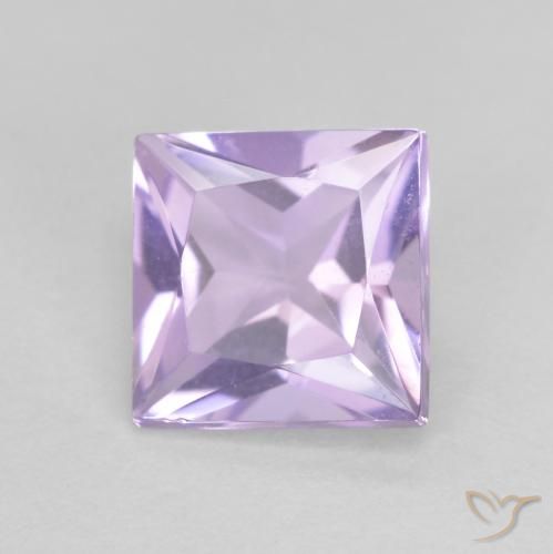 0.97ct Natürlicher hellviolett Amethyst, Quadrat, VVS