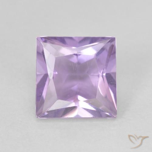 1.05ct Natürlicher Rosaig-violett Amethyst, Quadrat, VVS-VS