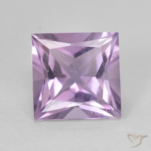 2.27ct Natürlicher Mittelrosa Violett Amethyst, Quadrat, VVS-VS