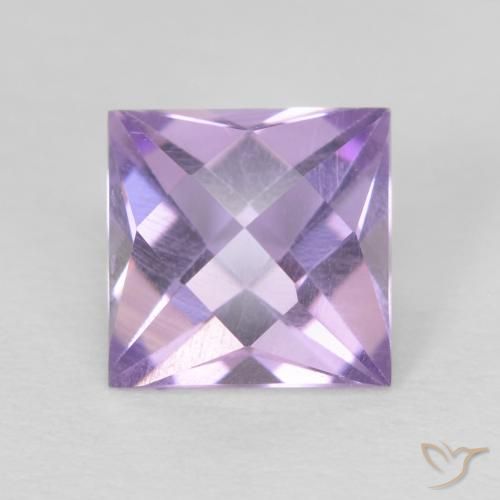 1.25ct Natürlicher Rosaig-violett Amethyst, Quadrat, VVS-VS