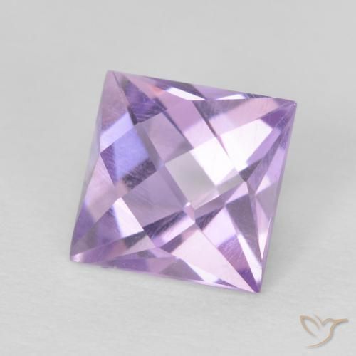 9,17 ctw natürlicher Rosaig-violett Amethyst, Quadrat, VVS-VS