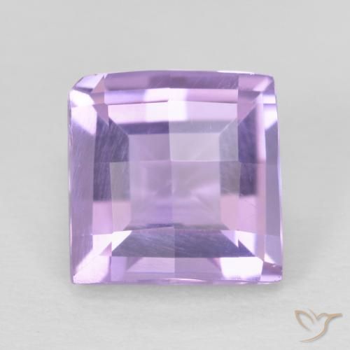 1.44ct Natürlicher Rosaig-violett Amethyst, Quadrat, VVS-VS