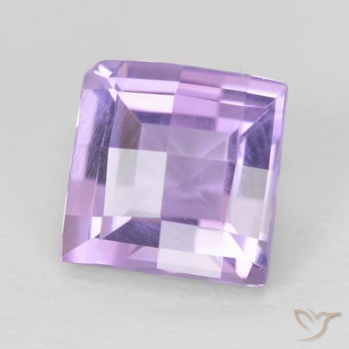 9,17 ctw natürlicher Rosaig-violett Amethyst, Quadrat, VVS-VS
