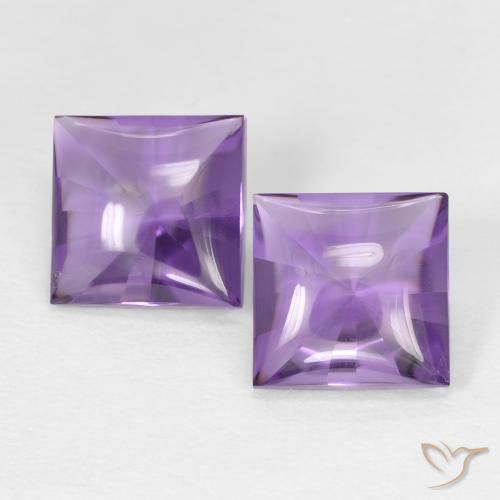 4.38ctw Natürlicher Medium Light-Violet Amethyst, Quadrat, Transparent