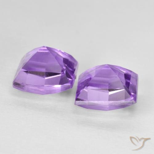 3.56 ct natürliche Mittelviolett Amethyst-Edelsteine, Quadrat, VVS-VS