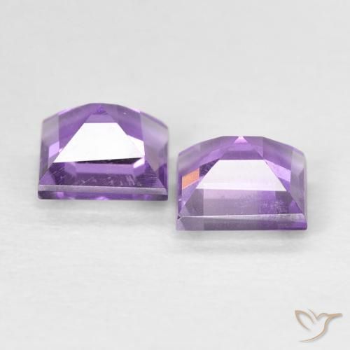 0.87 ct natürliche Medium Dark-Violet Amethyst-Edelsteine, Quadrat, VVS-VS