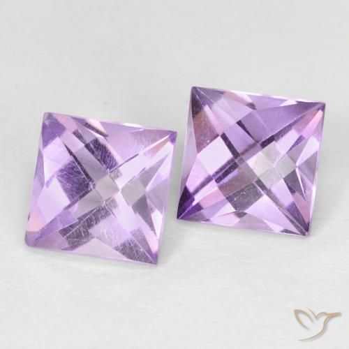 2.48 ct natürliche Rosaig-violett Amethyst-Edelsteine, Quadrat, VVS-VS