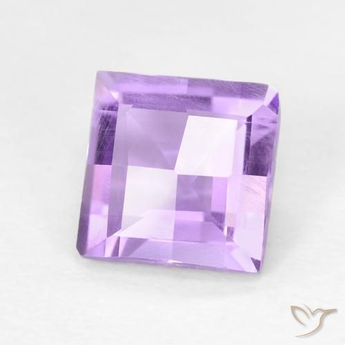 9,17 ctw natürlicher Hellrosa Violett Amethyst, Quadrat, VVS-VS
