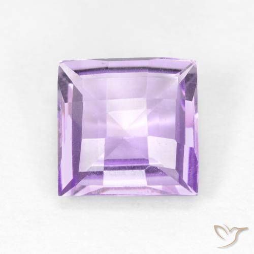 1.56ct Natürlicher Hellrosa Violett Amethyst, Quadrat, VVS-VS