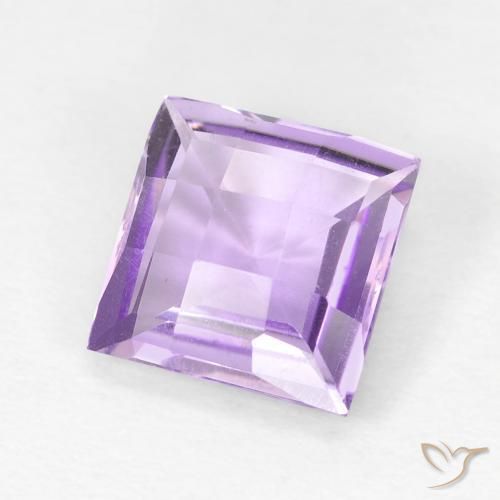 9,17 ctw natürlicher Hellrosa Violett Amethyst, Quadrat, VVS-VS