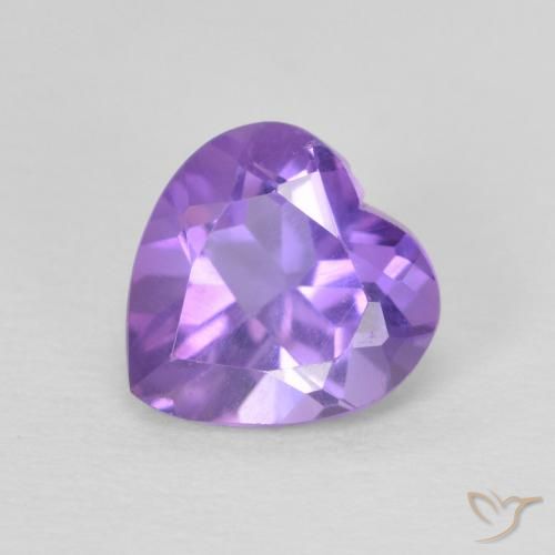 0.72ct Natürlicher Mittelviolett Amethyst, Herz, VS