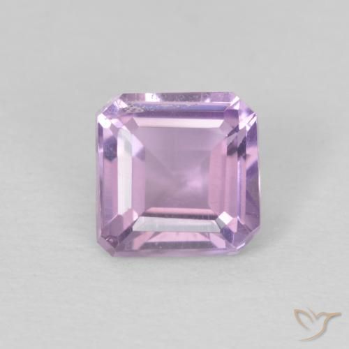 0.65ct Natürlicher Rosaig-violett Amethyst, Smaragdschliff, VS