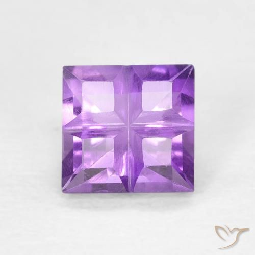 0.55ct Natürlicher Lebhaftes Violett Amethyst, Quadrat, VVS-VS